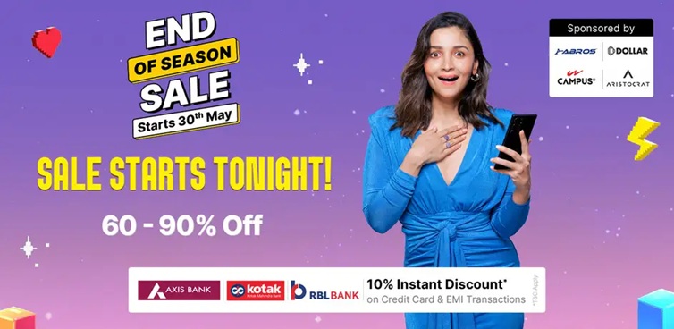 India Desire : Flipkart End Of Season Sale: Get Upto 90% Off On Fashion Products From 30th May 2025